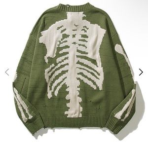 Green Skeleton Sweater
